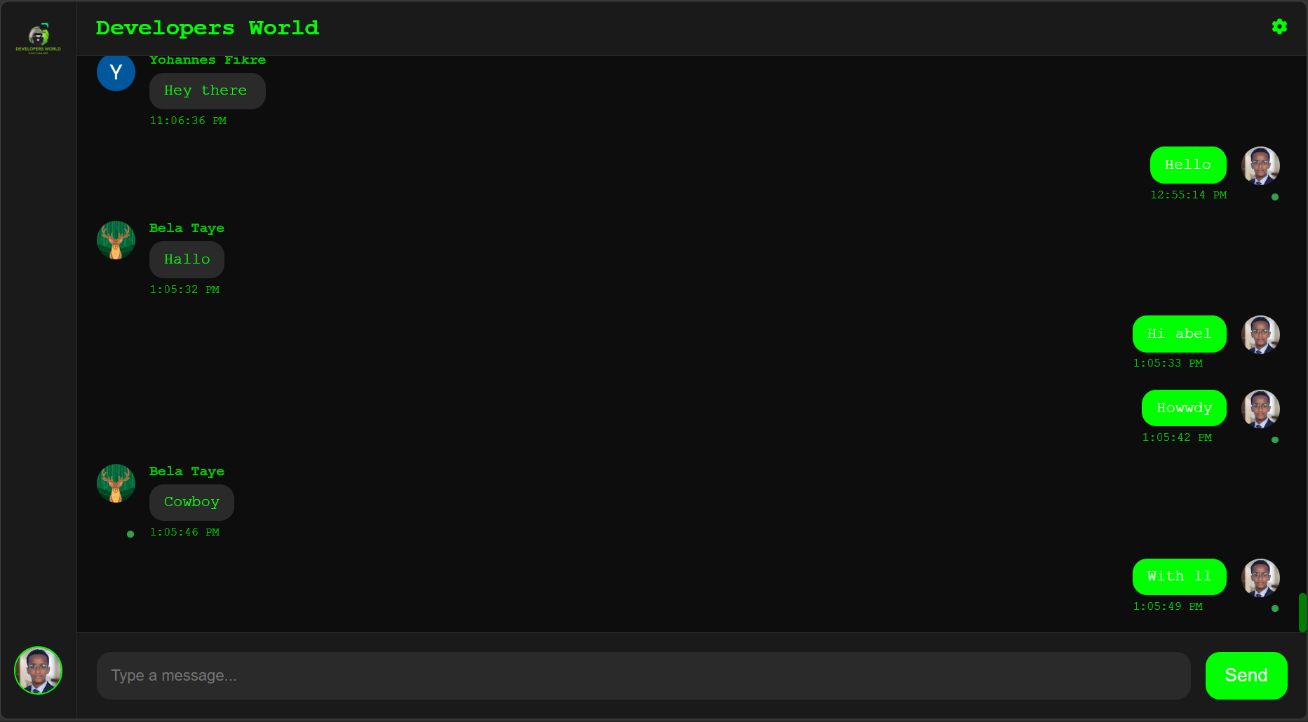 Developers World Chat